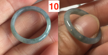 Load image into Gallery viewer, 17.5mm 7 1/4 100% natural type A icy watery green/blue icy watery Guatemala jadeite jade band ring group  BP78