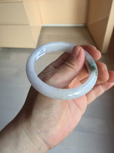 Load image into Gallery viewer, 55.5mm certified 100% natural type A icy watery green/purple jadeite jade bangle BN89-3521