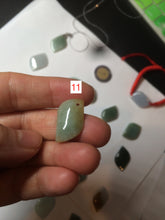 Load image into Gallery viewer, 100% natural type A jadeite jade icy Willow leaf bead KS97