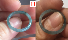 Load image into Gallery viewer, 17.7mm 7 1/2 100% natural type A icy watery green/blue icy watery Guatemala jadeite jade band ring group BP77