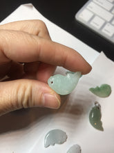 Load image into Gallery viewer, 100% Natural type A clear/ sunny green/ purple jadeite jade 3D fish Pendant BL71