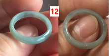 Load image into Gallery viewer, 17.7mm 7 1/2 100% natural type A icy watery green/blue icy watery Guatemala jadeite jade band ring group BP77