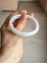Load image into Gallery viewer, 52mm certified Type A 100% Natural green/purple/white oval Jadeite Jade bangle BM58-0261