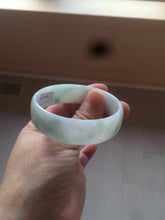 Load image into Gallery viewer, 52.2mm certified 100% natural Type A sunny green/white/purple jadeite jade bangle BK7-2419