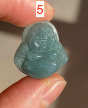 Load image into Gallery viewer, 100% Natural blue gray green  Guatemala jadeite Jade  happy buddha pendant group BH58