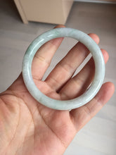 Load image into Gallery viewer, 55mm Certified Type A 100% Natural light green yellow round cut Jadeite Jade bangle Q134-2846