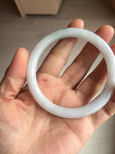 Load image into Gallery viewer, 59.2mm certified 100% natural type A light green/white/purple slim round cut jadeite jade bangle AM93-1359
