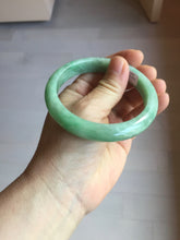 Load image into Gallery viewer, 58.4mm Certified Type A 100% Natural sunny green gray Jadeite Jade bangle PA119-9890