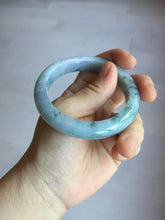 Load image into Gallery viewer, 55mm Certified Type A 100% Natural light green purple with floating flowers Jadeite bangle AY128-6647