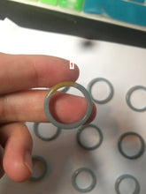 Load image into Gallery viewer, 100% natural type A light green/blue Guatemala jadeite jade band ring C123