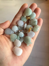 Load image into Gallery viewer, 100% Natural  light green/white/purple Jadeite Jade money bag bead pendant group F153