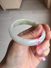 Load image into Gallery viewer, 48mm certified 100% natural Type A icy watery light green yellow white oval jadeite jade bangle PC16-6669