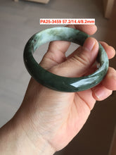 Load image into Gallery viewer, 52-63mm certified Type A 100% Natural dark green/white/black Jadeite Jade bangle group with defects GL1