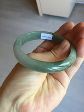 Load image into Gallery viewer, 55.8mm Certified 100% natural Type A oily dark green/gray/black jadeite jade bangle BN32-8086