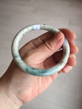 Load image into Gallery viewer, 56.8mm Certified Type A 100% Natural light green/yellow/red strawberry jelly Jadeite Jade bangle AA87-3950