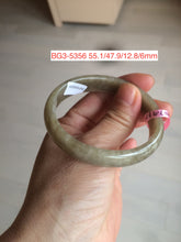 Load image into Gallery viewer, 45-49.2mm Type A 100% Natural light green/yellow/gray Jadeite Jade bangle for little kids/small adult hand BG3