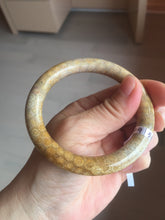Load image into Gallery viewer, 56.8mm 100% natural beige yellow orange round cut Coral Jade (珊瑚玉) bangle XY109