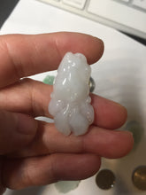 Load image into Gallery viewer, 100% Natural clear sunny green gray  jadeite jade golden fish Pendant group BP109