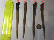 Load image into Gallery viewer, 100% Natural Buffalo Horn carved flowers/bamboo/Auspicious Clouds/love bird stick hairpin CB81 (Add-on item! not for sale individually)