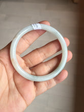 Load image into Gallery viewer, 56mm Certified Type A 100% Natural light green purple slim round cut Jadeite bangle PB175-9123