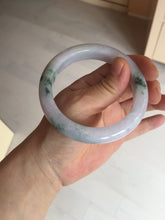 Load image into Gallery viewer, 58mm certified 100% natural type A light green/purple/yellow(FU LU SHOU)  jadeite jade bangle BN84-8722