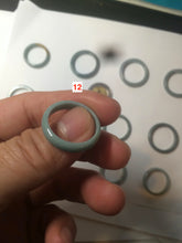 Load image into Gallery viewer, 100% natural type A light green/blue Guatemala jadeite jade band ring C123