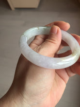 Load image into Gallery viewer, 55mm certified 100% natural type A white/green/black/purple jadeite jade bangle AU42-8152