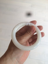 Load image into Gallery viewer, 54.9mm certified 100% Natural white/beige round cut nephrite Jade bangle HT89-7851