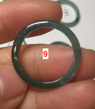 Load image into Gallery viewer, 17.7mm 7 1/2 100% natural type A icy watery green/blue icy watery Guatemala jadeite jade band ring group BP77