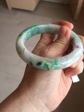 Load image into Gallery viewer, 60.5mm certified Type A 100% Natural light green sunny green light purple Jadeite Jade bangle BK140-5278