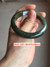 Load image into Gallery viewer, 52-63mm certified Type A 100% Natural dark green/white/purple/black Jadeite Jade bangle group with defects PA