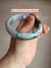 Load image into Gallery viewer, 54-59mm certified Type A 100% Natural dark green/white/black Jadeite Jade bangle group with defects GL51