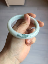 Load image into Gallery viewer, 55.5mm certified 100% natural Type A green white jadeite bangle PD154-6315