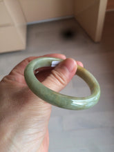 Load image into Gallery viewer, 49.5mm Certified Type A 100% Natural yellow/gray/green Jadeite Jade bangle AF80-5002
