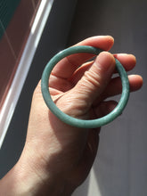 Load image into Gallery viewer, 53.2mm Certified Type A 100% Natural light green/blue slim round cut Guatemala Jadeite bangle BS61-4632