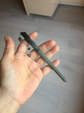 Load image into Gallery viewer, 13.5cm 100% Natural light green black gray Xiu Jade Serpentine hairpin AW31