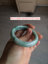 Load image into Gallery viewer, 45-49.2mm Type A 100% Natural light green/yellow/gray Jadeite Jade bangle for little kids/small adult hand BG3