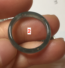 Load image into Gallery viewer, 16.9mm size 6 1/2 17.1mm 6 3/4 100% natural type A icy watery green/blue icy watery Guatemala jadeite jade band ring group BP81