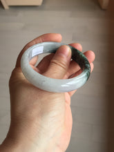 Load image into Gallery viewer, 53.4mm Certified Type A 100% Natural light purple/dark green jadeite Jade bangle BM60