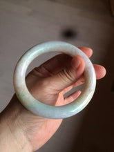 Load image into Gallery viewer, 57.8mm certified 100% natural type A light sunny green/purple/yellow chubby round cut jadeite jade bangle BF36- 9222