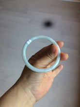 Load image into Gallery viewer, 57.2mm type A 100% Natural green/white round cut jadeite jade bangle AR97-2795
