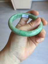 Load image into Gallery viewer, 58.4mm Certified Type A 100% Natural sunny green gray Jadeite Jade bangle PA117-9894