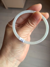 Load image into Gallery viewer, 51.5mm certified Type A 100% Natural light green purple white slim oval Jadeite Jade bangle BG221-8577