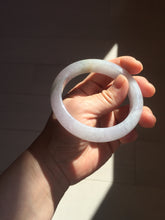 Load image into Gallery viewer, Shopify Only. 57mm Certified Type A 100% Natural icy watery green purple Jadeite Jade bangle BM85-8637