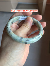 Load image into Gallery viewer, Sale! Certified type A 100% 50-59mm Natural green/white/beige/eggplant purple/black spring garden Jadeite bangle group GL5(31-50)