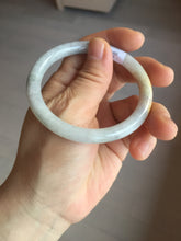 Load image into Gallery viewer, 54mm certified 100% natural Type A light yellow/white/purple/black(Wuji) round cut jadeite jade bangle BS9-9567