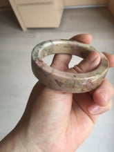 Load image into Gallery viewer, 53mm 100% natural pink/black time series(时光系列) square style rose stone (Rhodonite)square bangle XY103