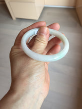Load image into Gallery viewer, Shopify only 52mm certified type A 100% Natural sunny green/white/yellow oval jadeite jade bangle AR117-0264