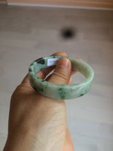 Load image into Gallery viewer, 51.7mm Certified type A 100% Natural sunny green/purple square Jadeite Jade  bangle AZ57-7272