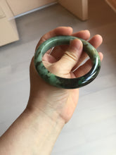 Load image into Gallery viewer, 58.7mm Certified 100% natural Type A dark green/sunny green/black/red/brown jadeite bangle PD81-9784